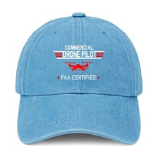 Commercial Drone Pilot FAA Certified Aviation Hobby Casual Washed Baseball Cap