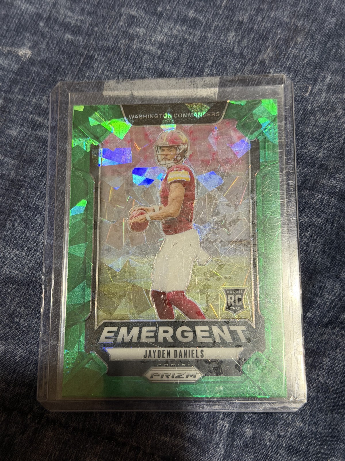2024 Panini Prizm - Emergent Jayden Daniels #2 Green Ice Prizm (RC)