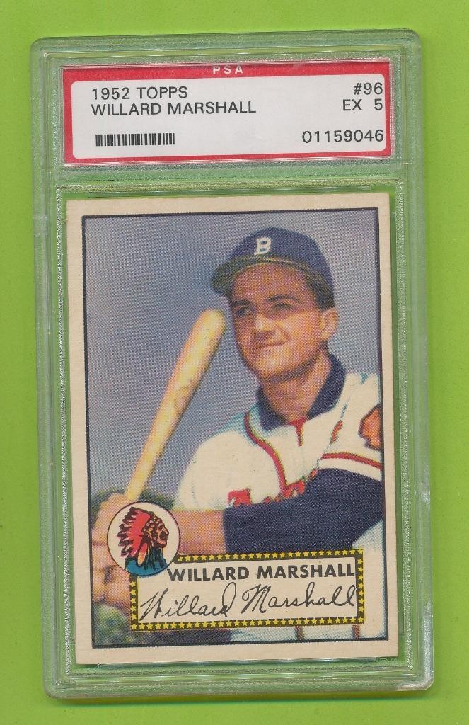 1952 Topps Red Back - Willard Marshall (#96)  Boston Braves  PSA 6
