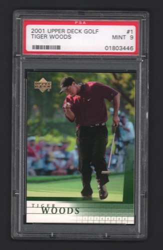 Tiger Woods 2001 Upper Deck Golf #1 Rookie Card Rc PSA 9 Mint X446