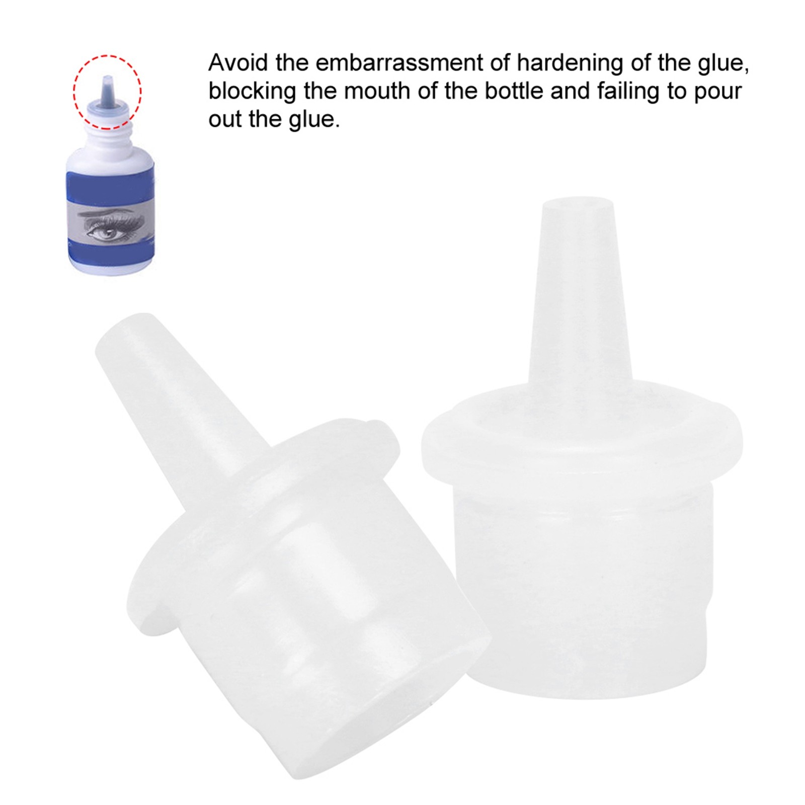 20pcs Eyelash Extension Glue Nozzle False Eyelash Grafting Adhesive Glue Bot