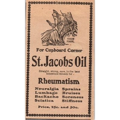 #ad #ad St. Jacobs Oil for Rheumatism Cupboard Corner 1905 Magazine Ad AF1 NH4 $27.00