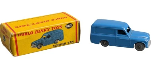 Dinky Toys Commer Van Dublo 063 Blue Metal Vintage Collectible