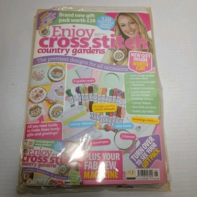 Enjoy Cross Stitch Magazine Spring 2010 Issue 3 Country Gardens New Sealed Vtg