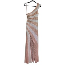 Flirt by Maggie Sottero Blush Pink Iridescent Sequin Prom Dress - Size 10