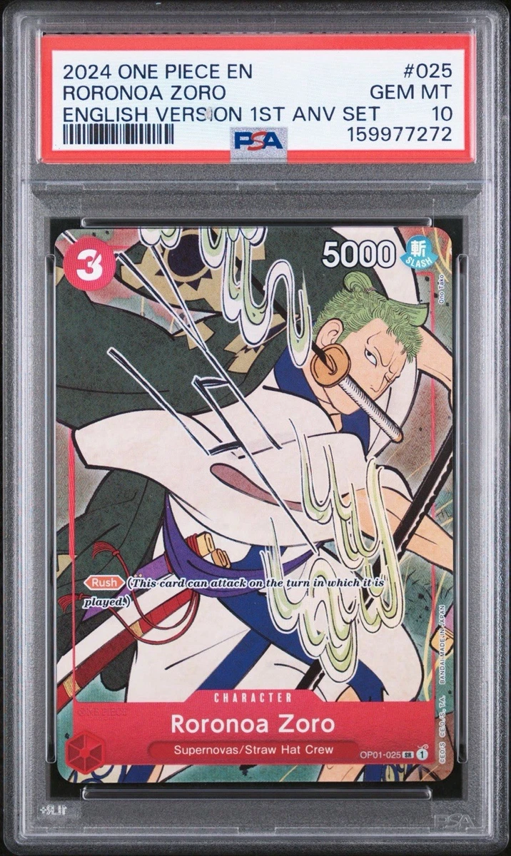 Roronoa Zoro OP01-025 One Piece Promotion Cards for sale | eBay