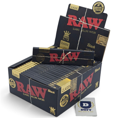 Raw Black Classic King Size Slim Smoking Blättchen 1 2 5 10 20 50 volle Box