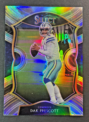 2020 Panini Select Concourse Silver Prizm #9 Dak Prescott - Dallas Cowboys