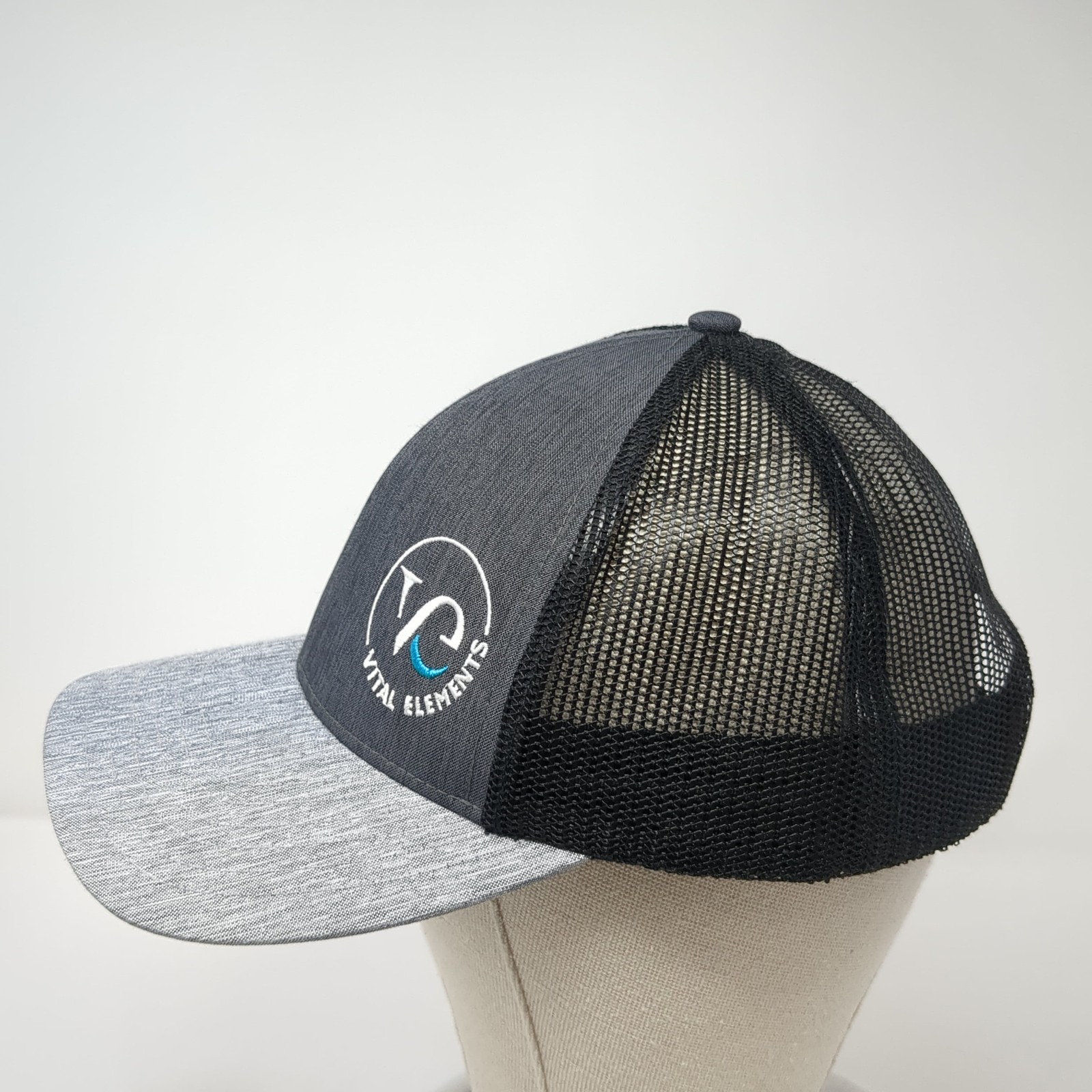 Vital Elements Snapback Trucker Hat Gray One Size… - image 3