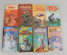 8pc Book Lot Robert A. Heinlein Vintage Sci-Fi Fantasy Paperbacks