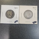Barber Quarter 25C Silver Lot (2) 1897-O & 1907-O New Orleans 0.9 Fine #652
