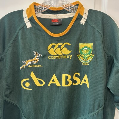South Africa Rugby Jersey Canterbury Green ABSA Shirt Patches Mens Size XXL
