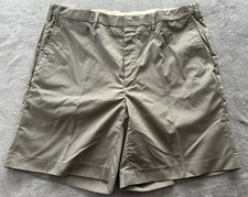 Vintage Orvis Men  s Khaki Short Comfort Stretch Waist Cotton Blend Sz 40 Olive