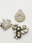Vintage Rhinestone Milk Glass Faux Pearl Brooch Repair Lot Eisenberg Juliana