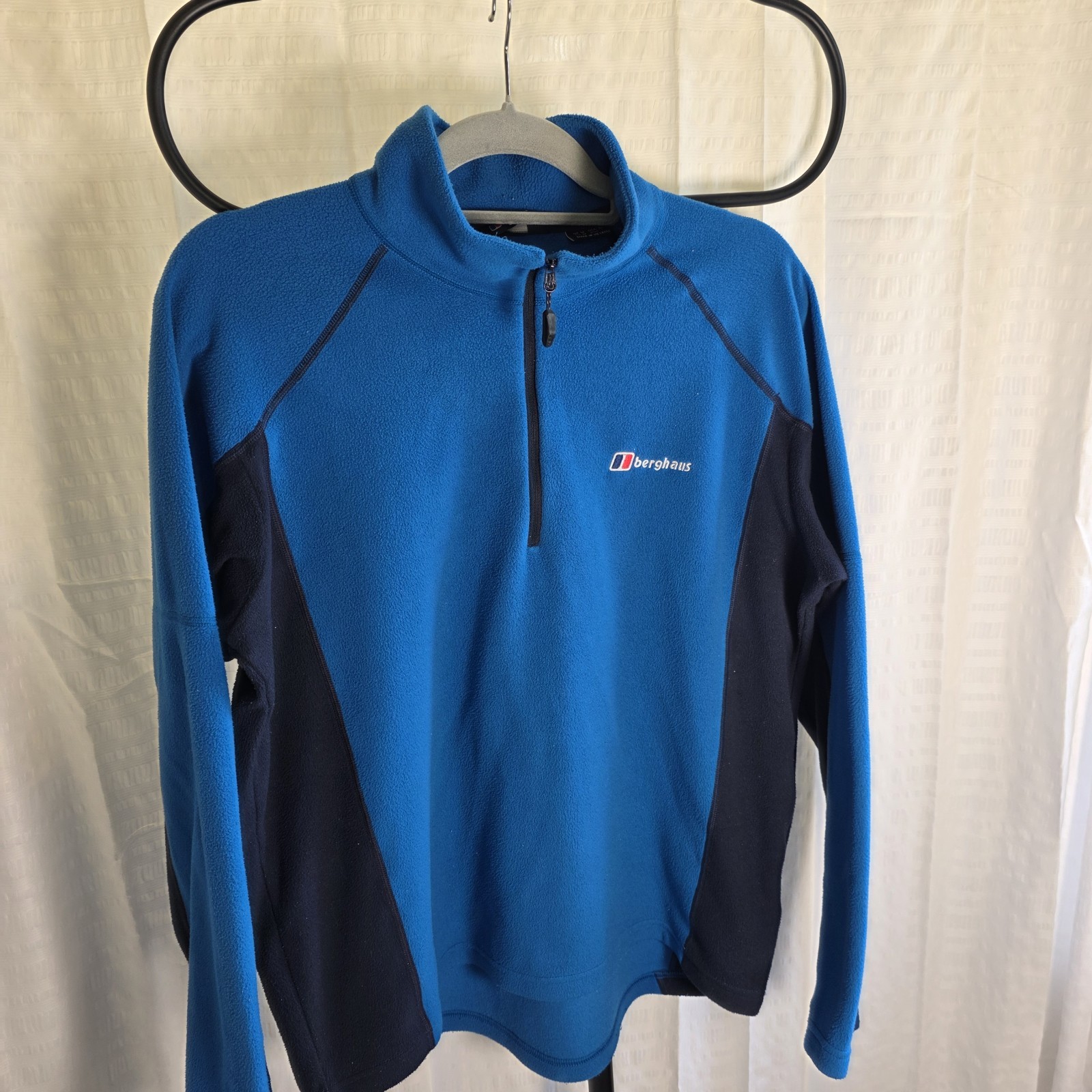 Berghaus Size M Fleece Blue Navy 1/4 Zip Outdoor Walking Hiking Pullover image 2