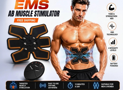 EMS Abs Trainer Muscle Stimulator Toning Belt Body Shaping Fitness Device US