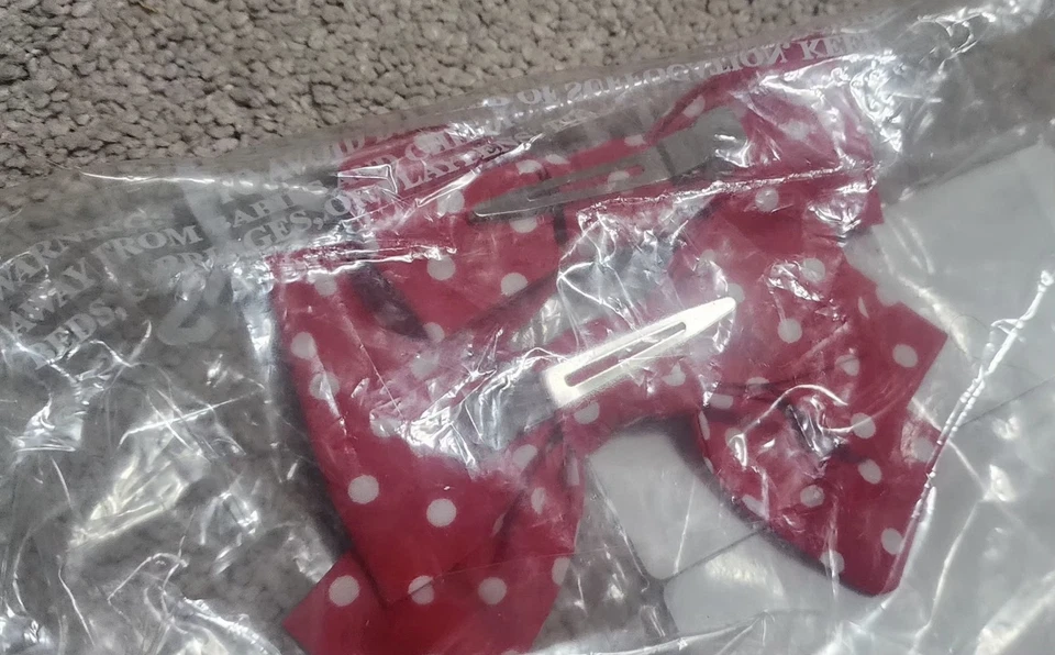 Lote de clips de lazos de pelo Kelly's Kids & Eleanor Rose Navidad lunares rojos nuevos con etiquetas Foto 4 de 4