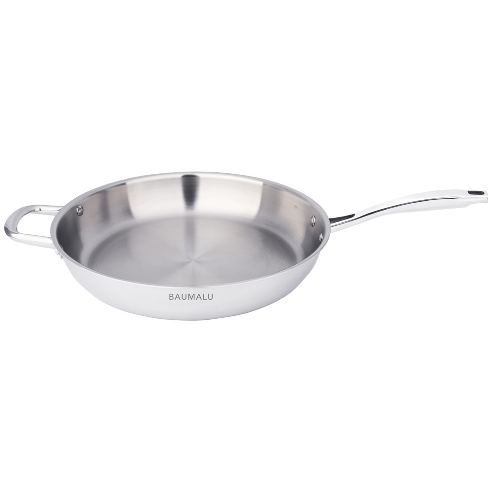 Poêle inox 32 cm Baumalu à diffusion thermique homogène Tripli