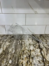 Vintage Etched Glass Wine Decanter Aerator Dispenser 2 1/4" Top Approx 12" L