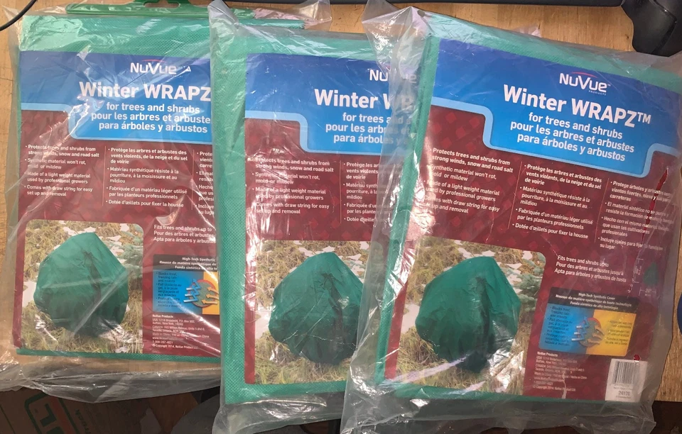 Lote de 3 - Envolturas envolventes de invierno NuVue para árboles y arbustos se adapta a 36” x 24” NUEVO Foto 3 de 3