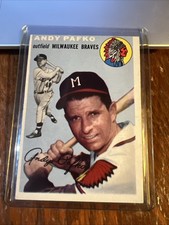 Andy Pafko 1954 Topps Baseball #79 EX Range Milwaukee Braves Vintage