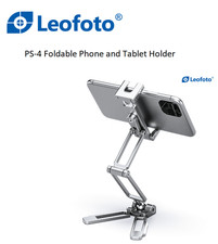 New Leofoto PS-4 Foldable Phone Tablet Holder/Arca Compatible/Cold Shoe Mount