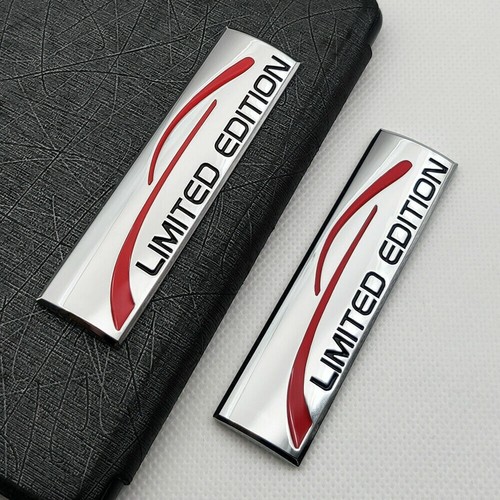 2x Metal Chrome Limited Edition Fender Emblems Trunk Sport Badge - Foto 6