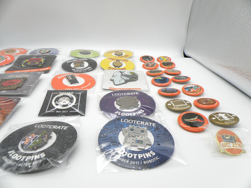 Loot Crate COLLECTIBLE Pin & Button LOT 35 total ~ Metal Enamel 2014 - 2017 NEW - Picture 12 of 12