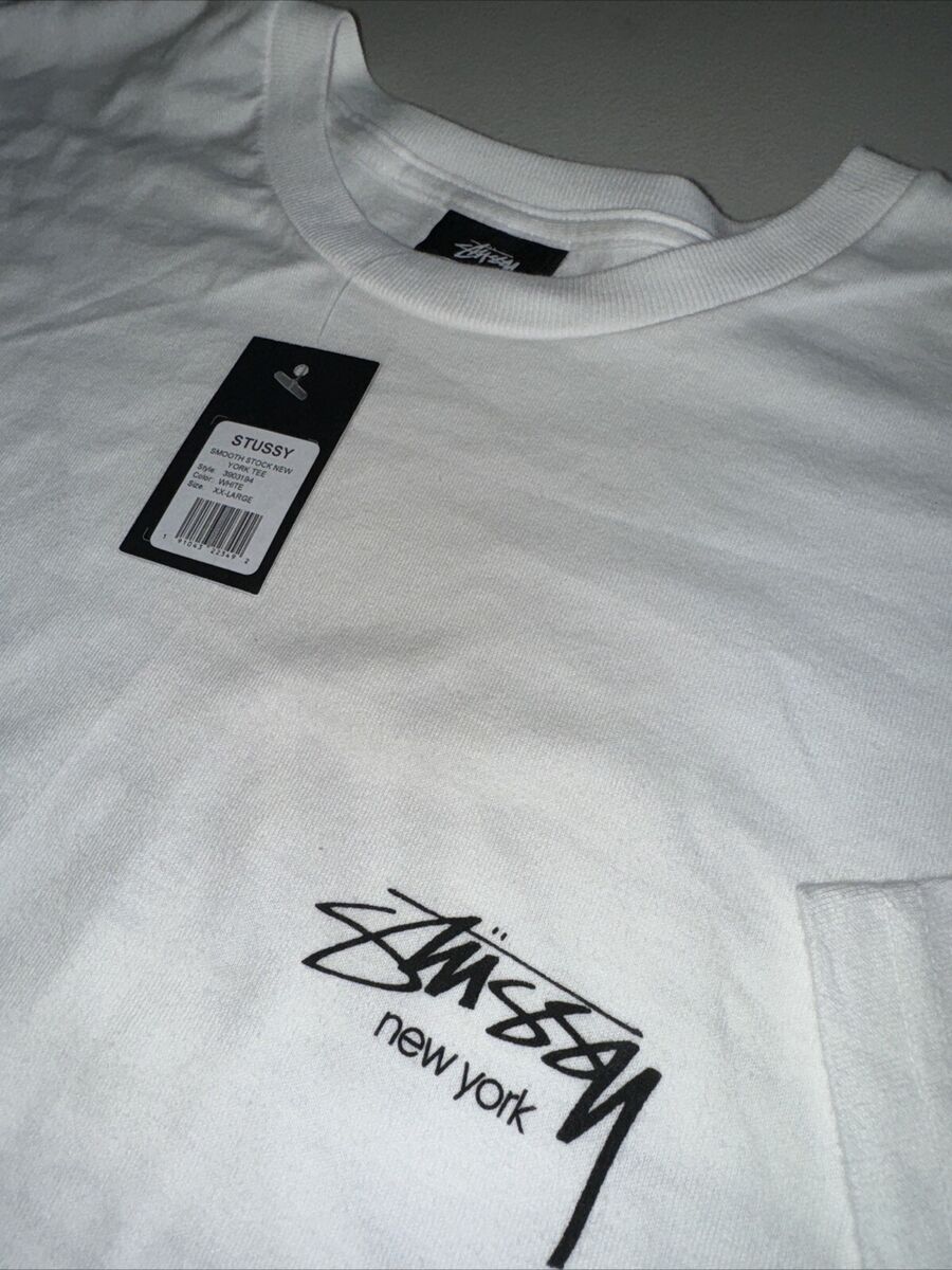 STUSSY NEW YORK SHOP ロゴ Tシャツ Stussy New York Shirt XXL Chapter Rare Vtg Box Logo Japan