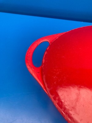 Cocotte Ovale Le Creuset Fonte Rouge 28 Cm - Vintage Made In France