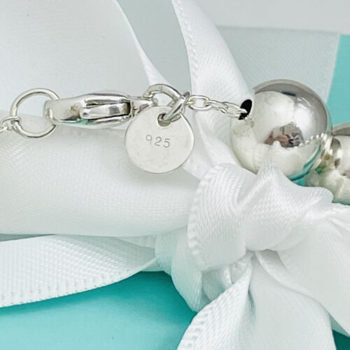 8.25" Tiffany HardWear Ball Bracelet Sterling Silver 10mm Bead - Picture 4 of 7