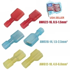 150-600PCS 10-22AWG Male Female Insulated Wire Terminal Spade Crimp Connectors