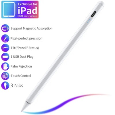 Stylus Pen für 2018-2022 iPad Palm Rejection Apple Pencil für iPad 9/8/7/6/5/4/3