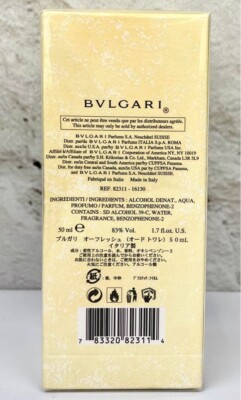 【50ml未開封】BVLGARI pourfemme eau fraiche Bvlgari Pour Femme Eau Fraiche 50ml 1.7 fl oz New | eBay