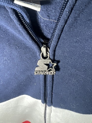 Vintage Starter New England Patriots Embroidered Zip Hoodie Sweatshirt Size 3xl - Picture 2 of 7