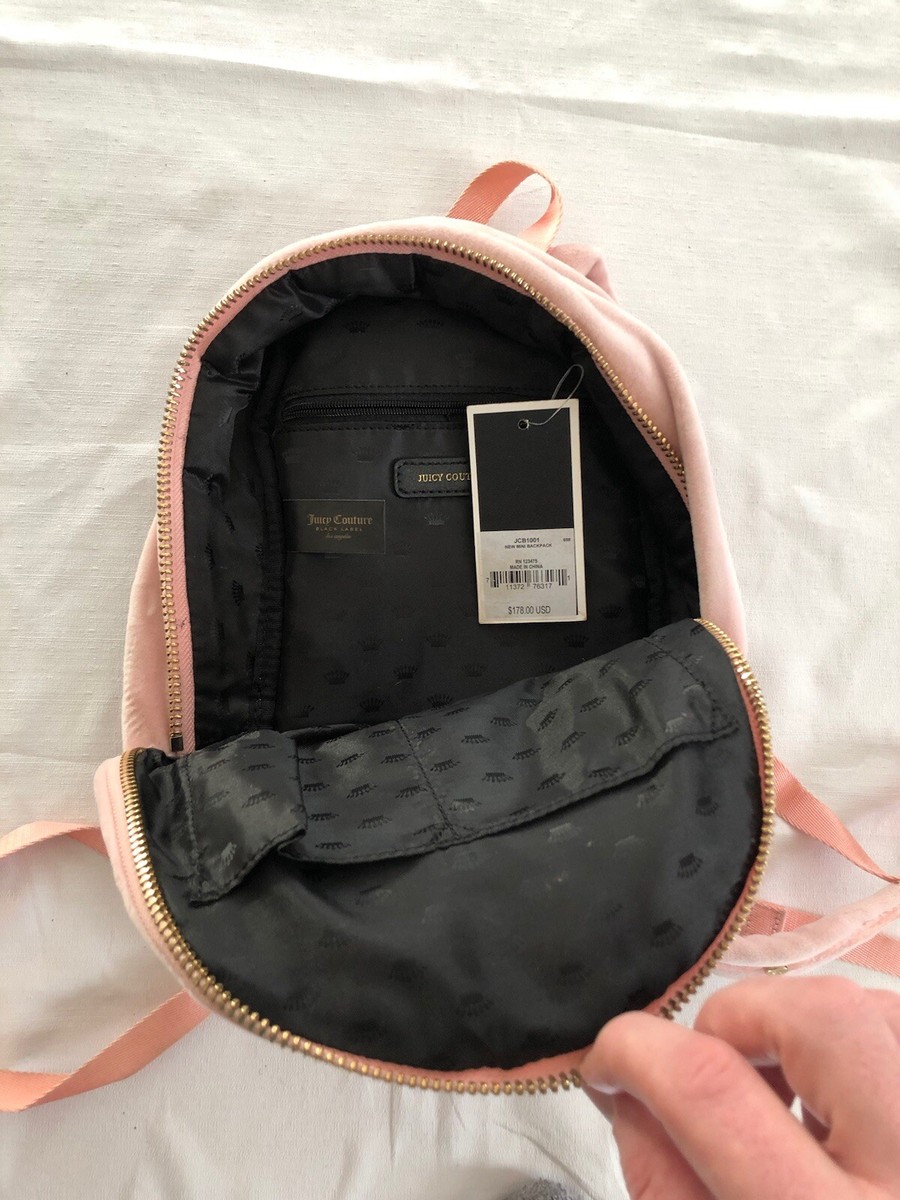 Juicy Couture Black Label Pink Velvet & Rhinestone Mini  display picture 1