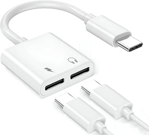 2 in1 USB C To Dual Type-C Adapter Convertor Splitter Audio For 15 Pro Max,16Pro - Picture 14 of 15