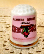 CHERRY SMASH SYRUP SODA THIMBLE FOWLER'S ALWAYS DRINK NATIONS BEVERAGE ADVERTISE