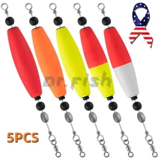 Dr.Fish 5pcs Catfish Bobbers EVA Float Foam Sinker Swivel S/L Cooper Rigs Kit