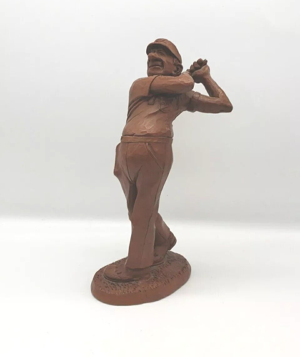 1993 Wetherbee Red Mill Mfg. Hand Carved 11” Golf Figure - Ping