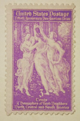 US Postage Scott # 895, Fiftieth Anniversary Pan American Union, 3