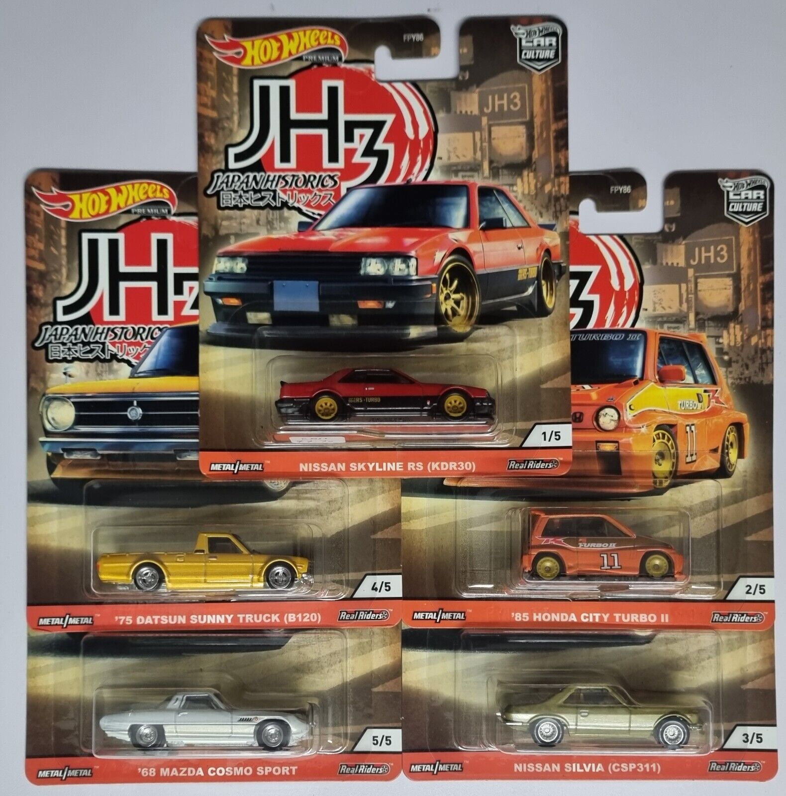 HOT WHEELS CAR CULTURE JAPAN HISTORICS 3 SET