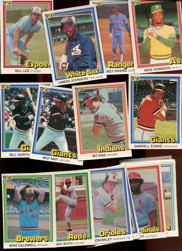 LOTTO 50 CARTE COMUNI DONRUSS MLB BASEBALL 1981 - Foto 2 di 2
