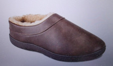 Haggar Men's Indoor/Outdoor Pebbled Clog Slippers Large Brown 45