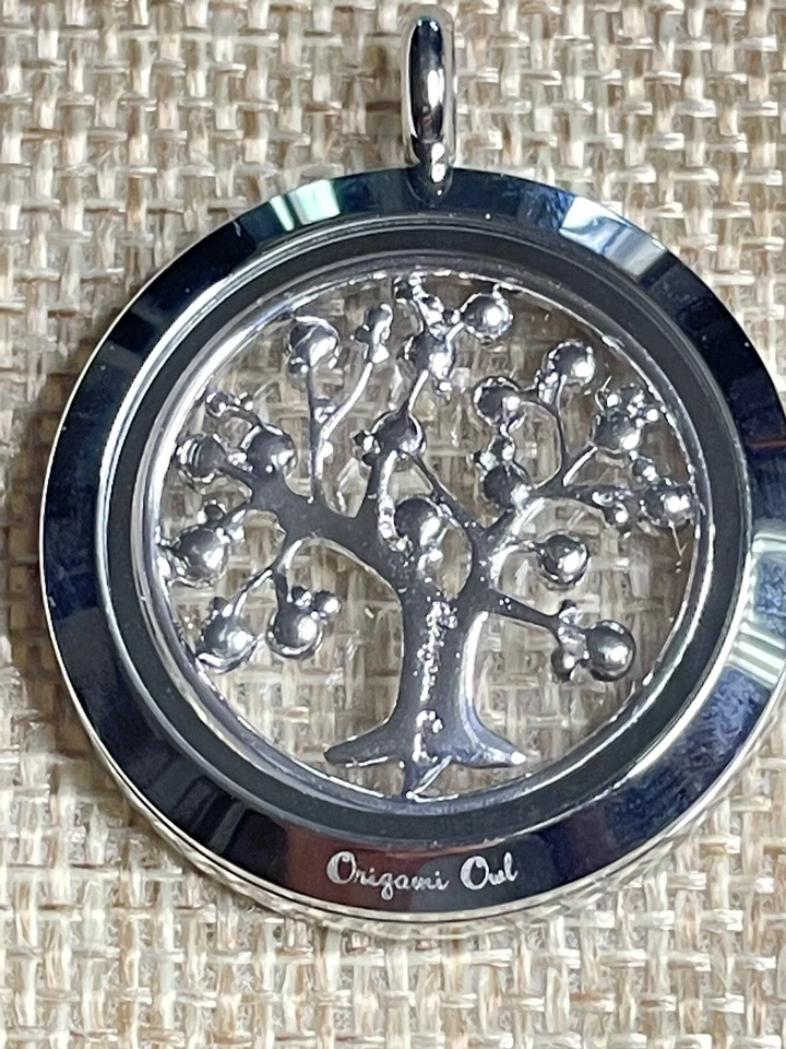 Сова оригами большой закрученный замок дерево жизни с фиолетовыми и прозрачными кристаллами - Изображение 4 из 4