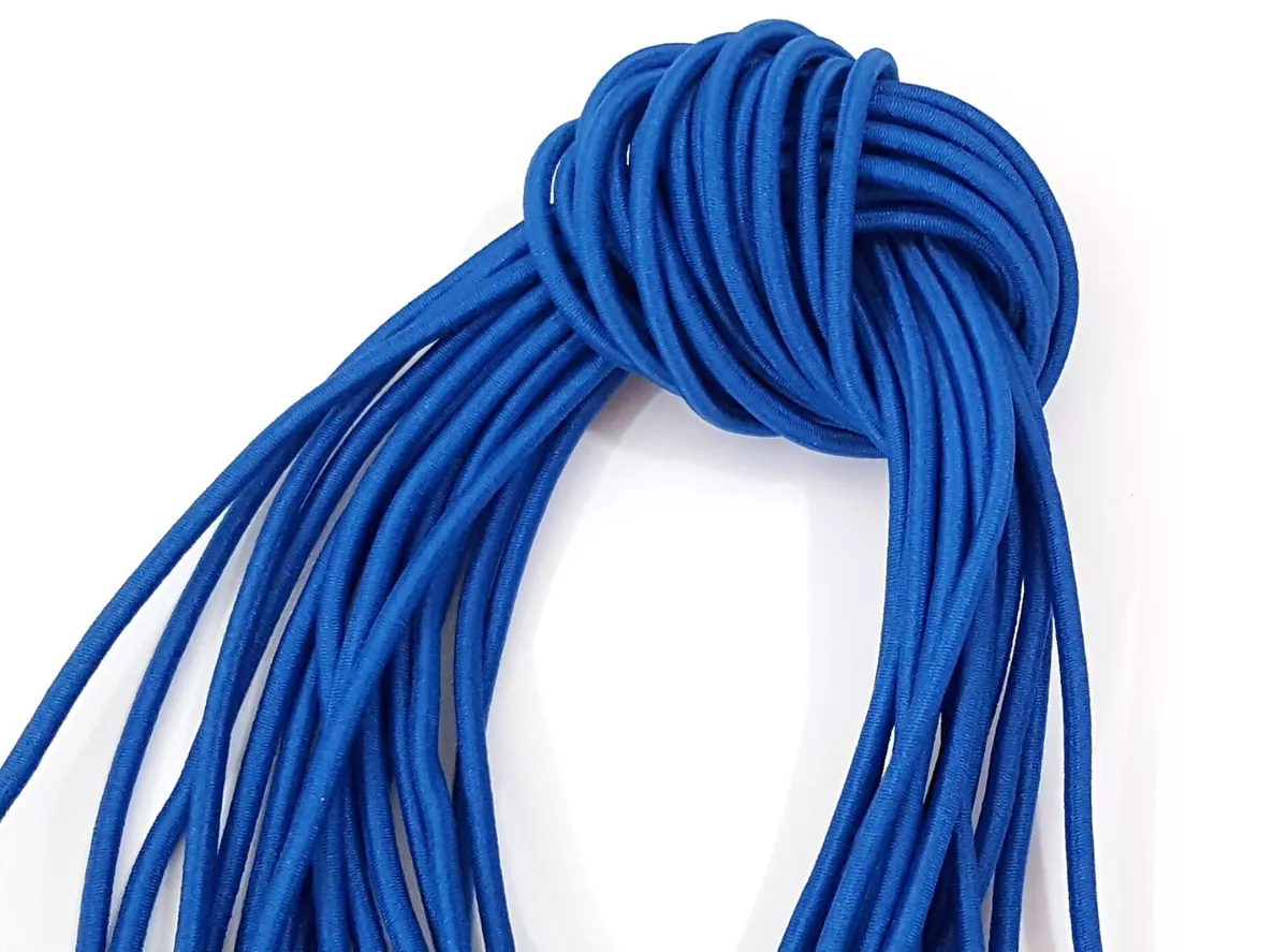 3mm width - 5 yds - 20 yds Royal Blue Round Elastic Cord Drawstring ET7