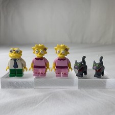 LEGO Simpsons Minifigures LOT 5 Total- 2x Lisa 2x Snowball The Cat Hans Moleman