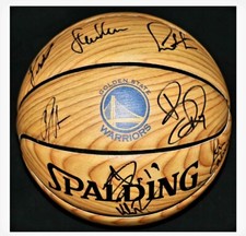 2015-16 GOLDEN STATE WARRIORS TEAM SIGNED WITH DISPLAY CASE! PSA/DNA! KLAY, KERR