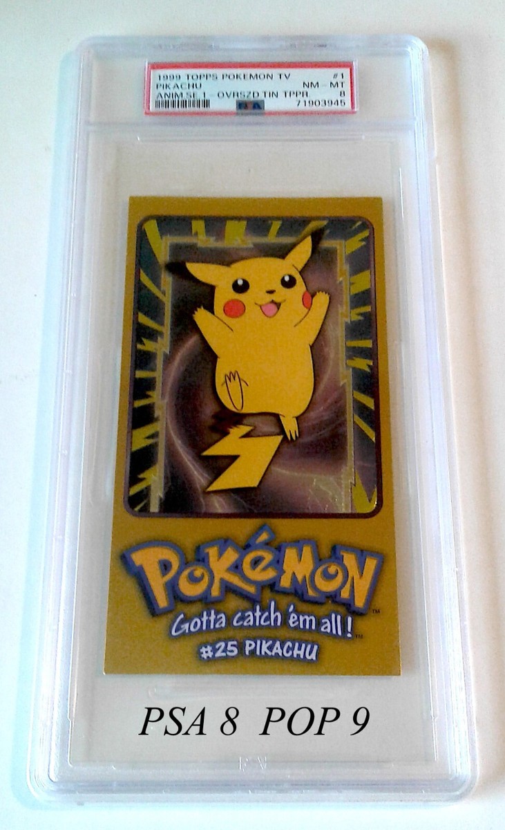 1999 TOPPS POKEMON JUMBO CHROME PIKACHU #1 PSA 8 TIN TOPPER (C) | eBay