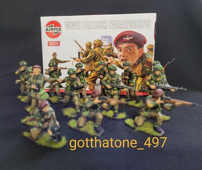 Airfix 1/32 British Paratroops pro painted. 54mm. (WHITE BOX)x 14 Figuren. 